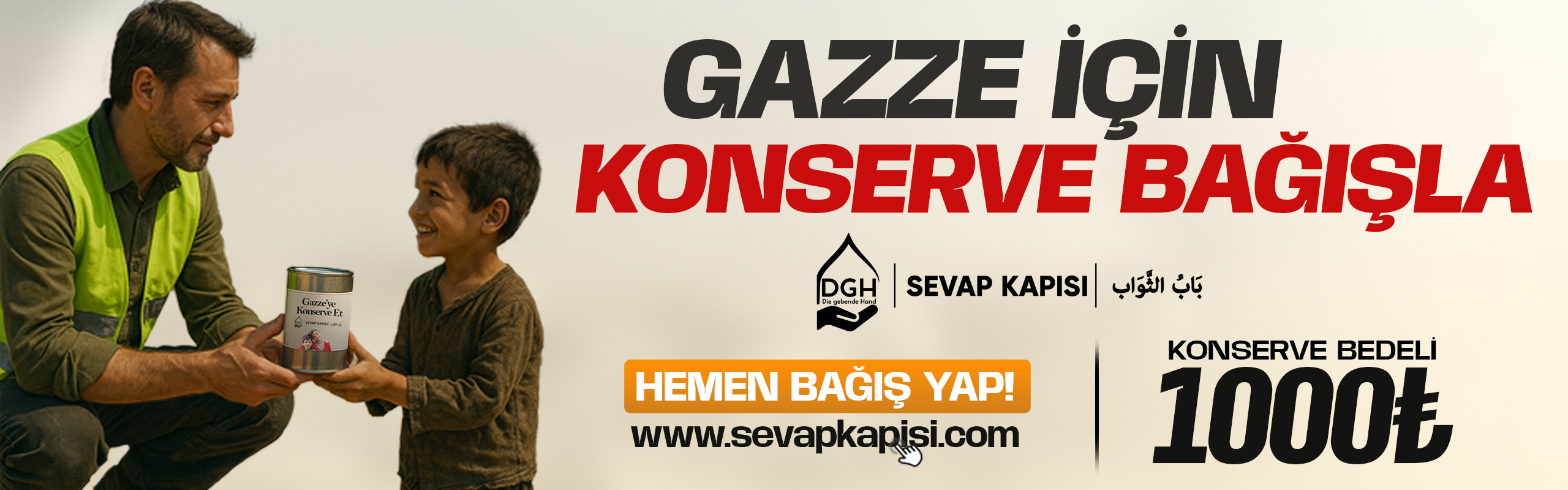 gazze'ye konserve yardımı