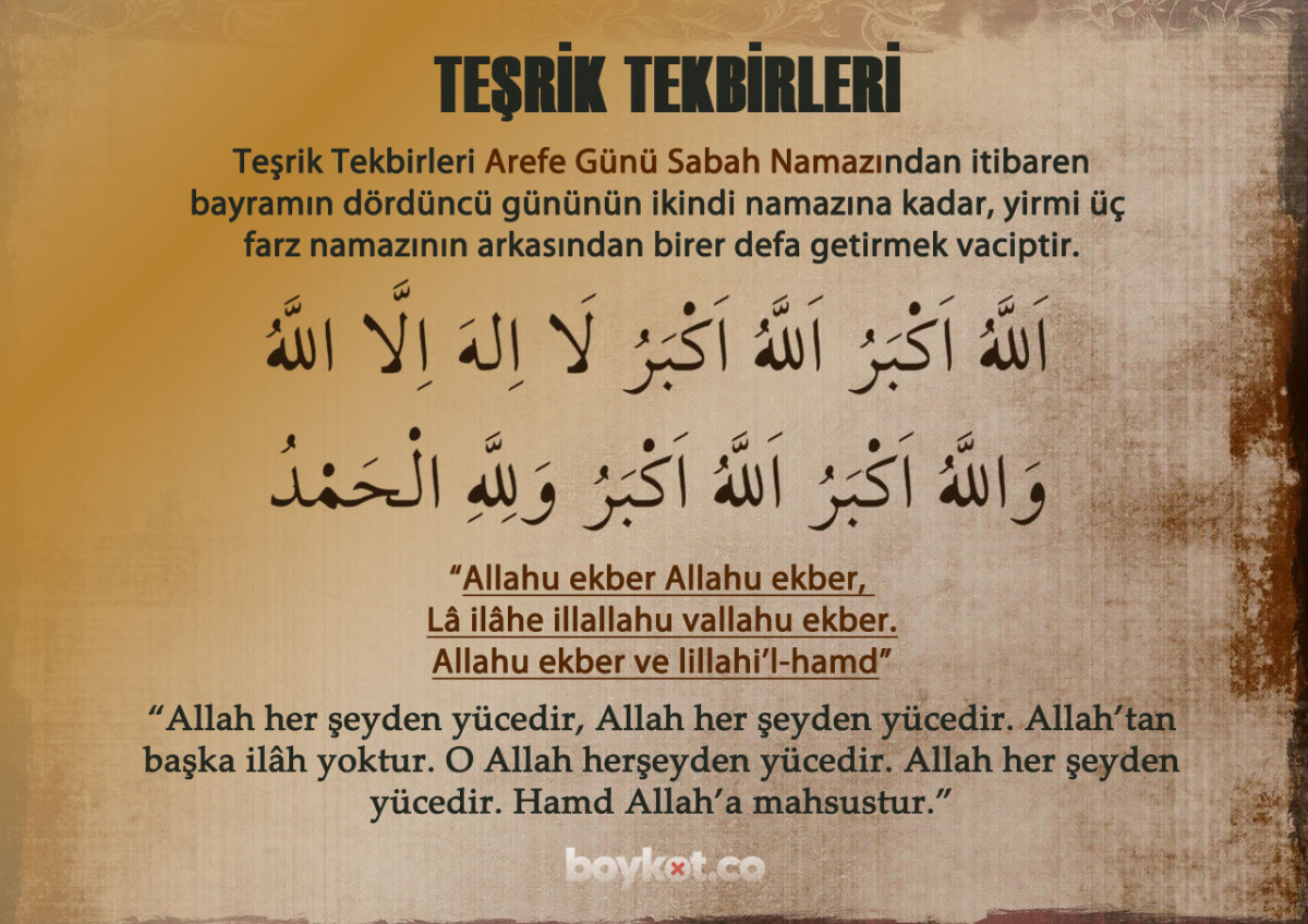 Teşrik Tekbiri Ne Demektir? Ne Zaman Getirilir, Nasıl Söylenir? – Anlamı ve Önemi